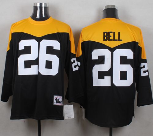 Mitchell And Ness 1967 Steelers #26 Le'Veon Bell Black/Yelllow Throwback Men's Stitched NFL Jersey - Click Image to Close